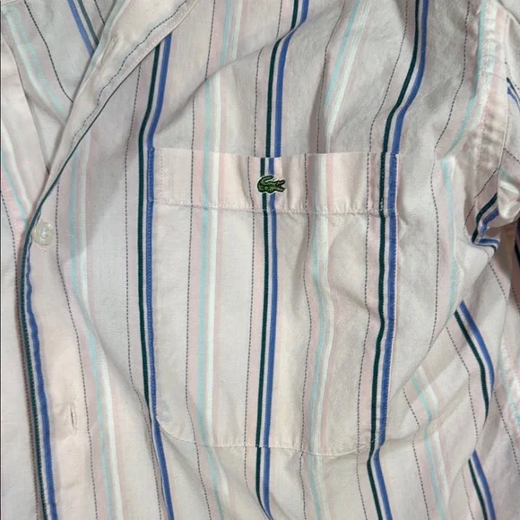 Lacoste Reworked Cropped Striped Shirt - Picture 2 of 4